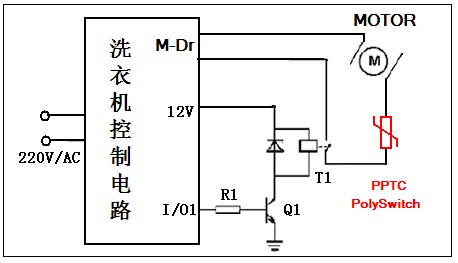 自恢复保险丝在洗衣机的保护应用